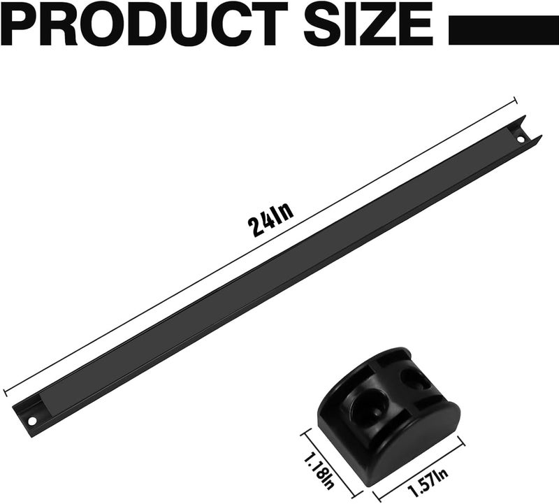 SDLDEER 24" Magnetic Tool Holder, 5 Packs Magnetic Storage Strips Magnet Bar PVC Coated for Garage Tool Organizer Mounted Hanging Strip,Heavy Duty of Holder Easy to Install - Image 2